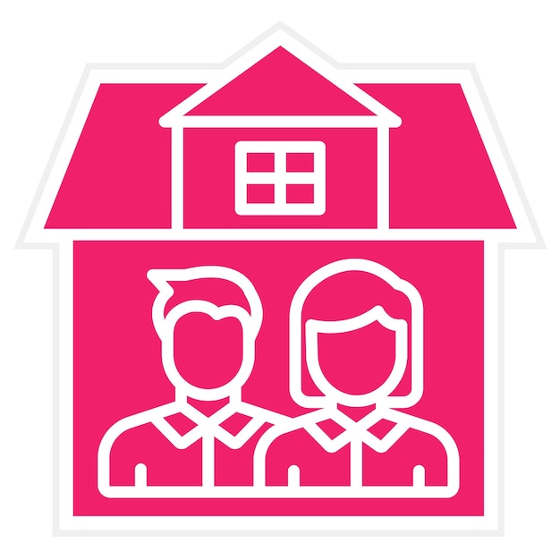 Estilo de icono de refugio de diseño vectorial
