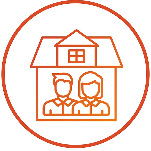 Estilo de icono de refugio de diseño vectorial