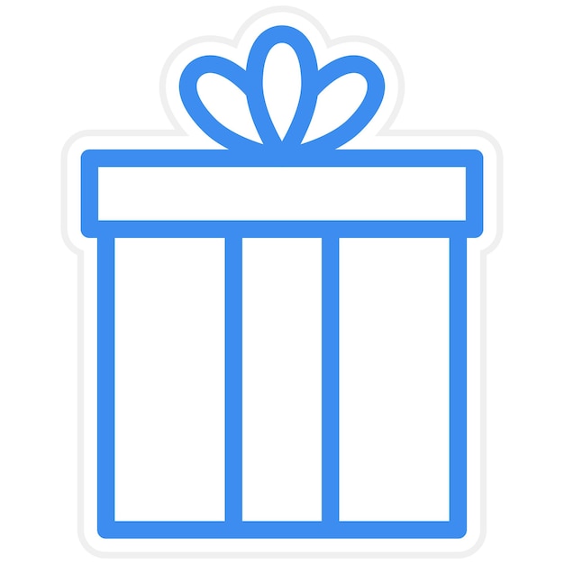 Estilo del icono de regalo de diseño vectorial