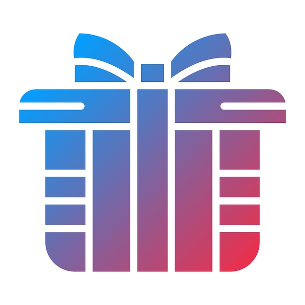 Estilo del icono de regalo de diseño vectorial