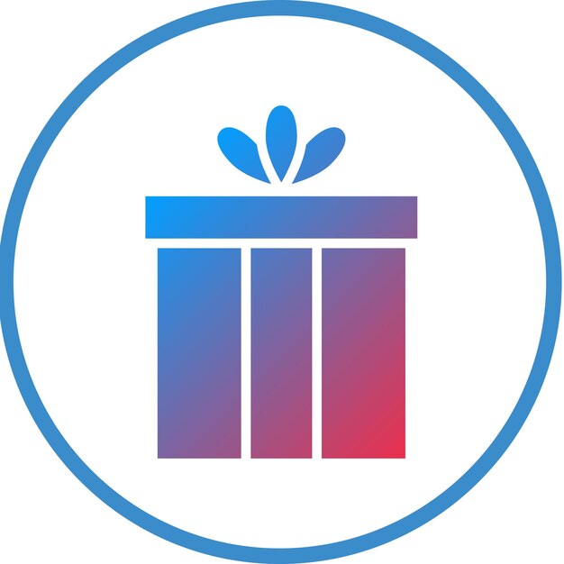 Estilo del icono de regalo de diseño vectorial