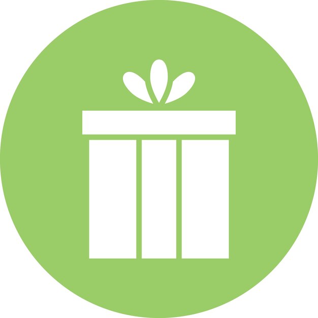 Estilo del icono de regalo de diseño vectorial