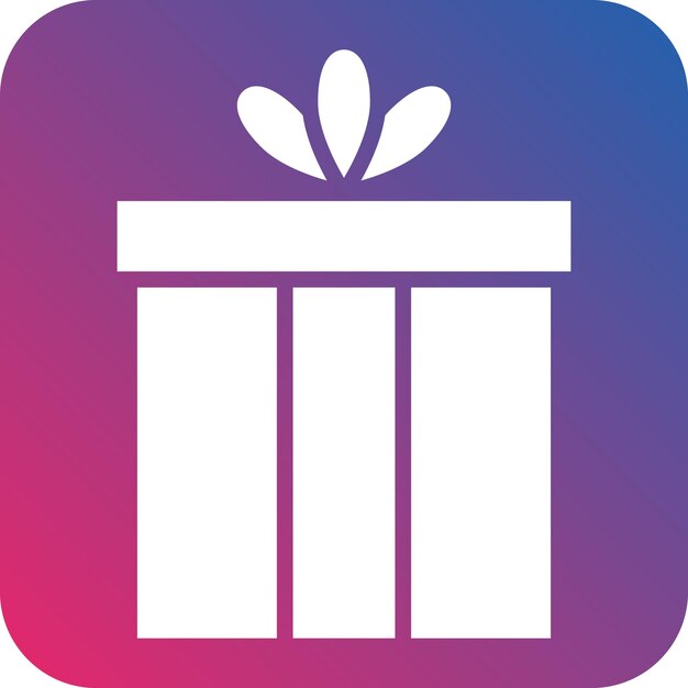 Estilo del icono de regalo de diseño vectorial