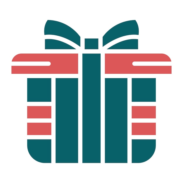 Estilo del icono de regalo de diseño vectorial