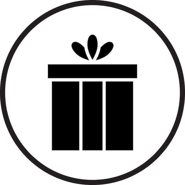Estilo del icono de regalo de diseño vectorial