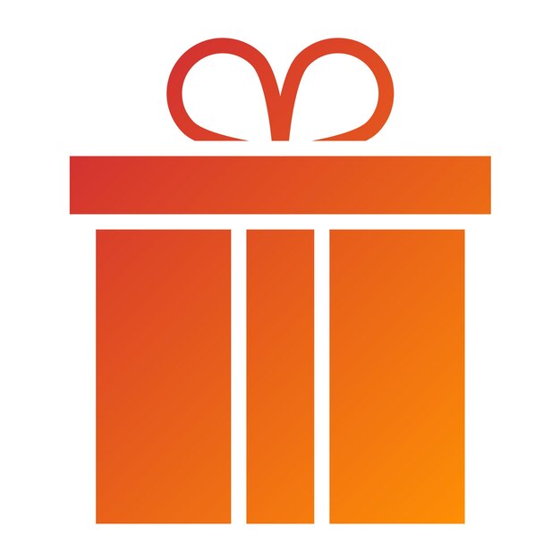 Estilo del icono de regalo de diseño vectorial