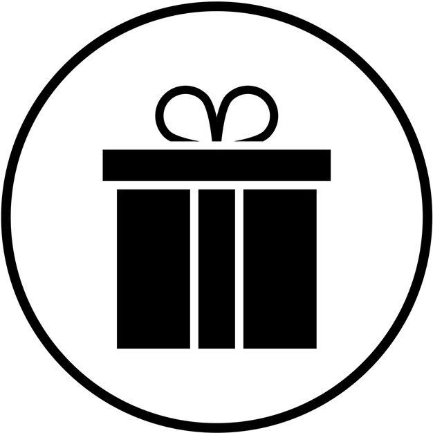 Estilo del icono de regalo de diseño vectorial