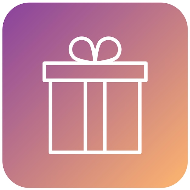 Estilo del icono de regalo de diseño vectorial