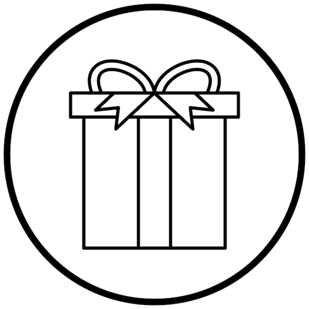 Estilo del icono de regalo de diseño vectorial