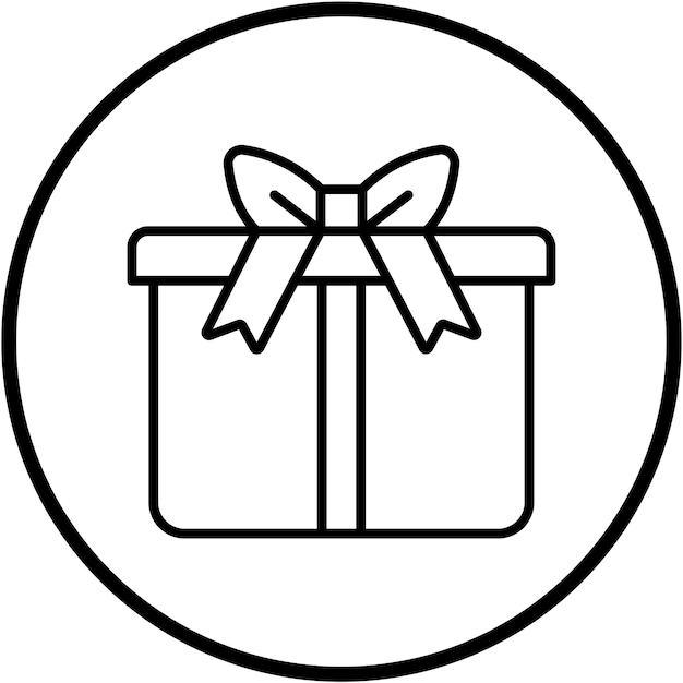 Estilo del icono de regalo de diseño vectorial
