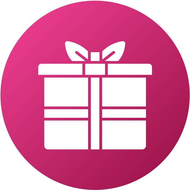 Estilo del icono de regalo de diseño vectorial
