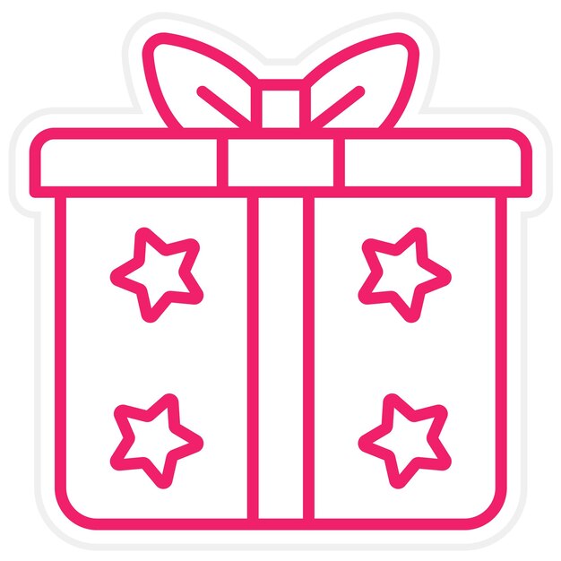 Estilo del icono del regalo