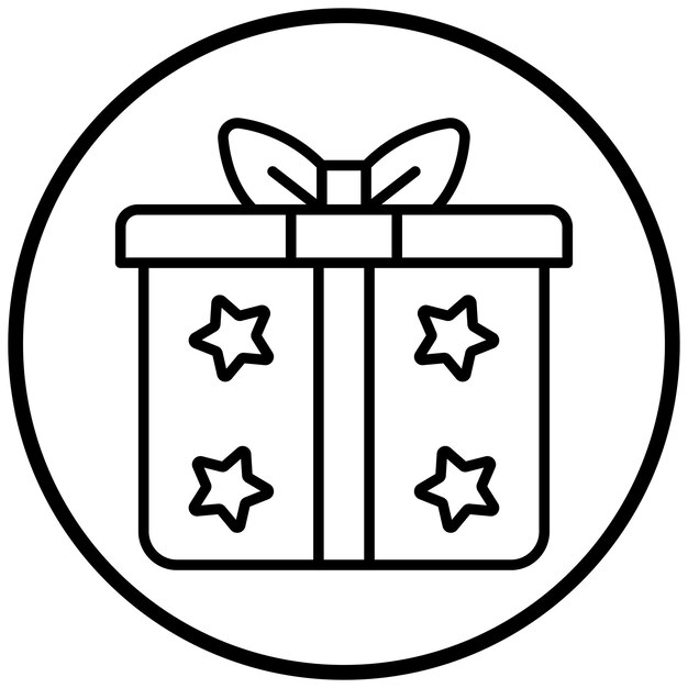 Estilo del icono del regalo