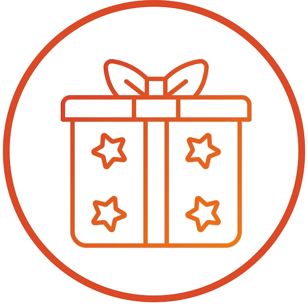 Estilo del icono del regalo