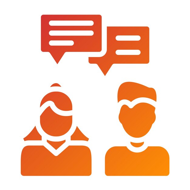 Estilo del icono del registro de conversación de diseño vectorial
