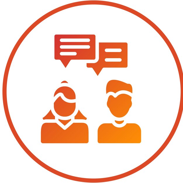 Estilo del icono del registro de conversación de diseño vectorial