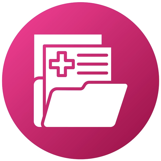 Estilo del icono del registro de inmunización de diseño vectorial