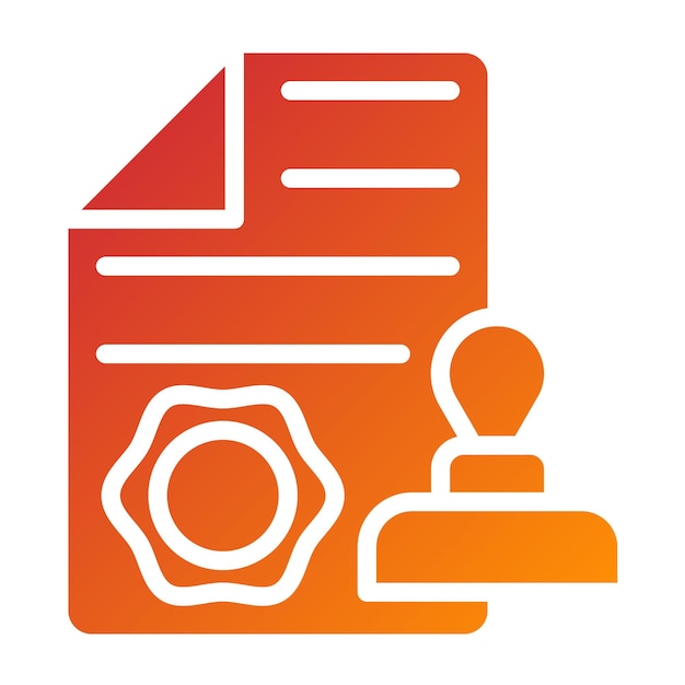 Estilo de icono para el registro de marcas de diseño vectorial