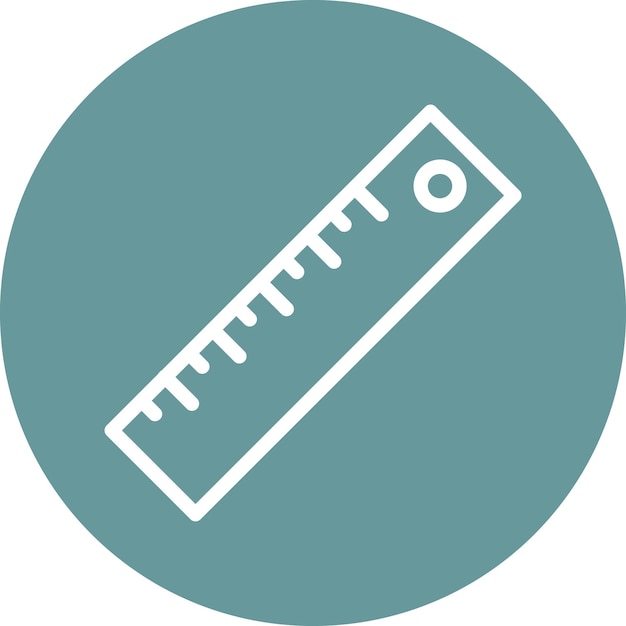 Estilo del icono de la regla de diseño vectorial