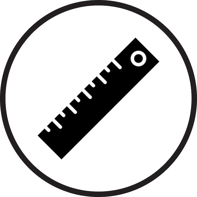 Estilo del icono de la regla de diseño vectorial