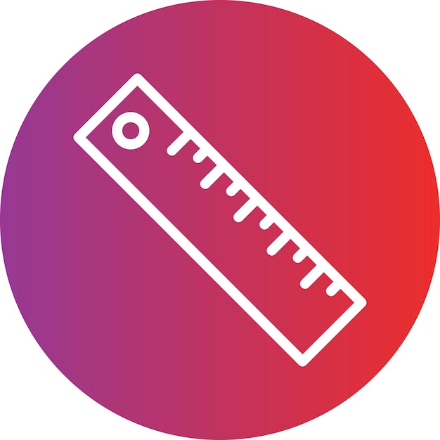 Estilo del icono de la regla de diseño vectorial