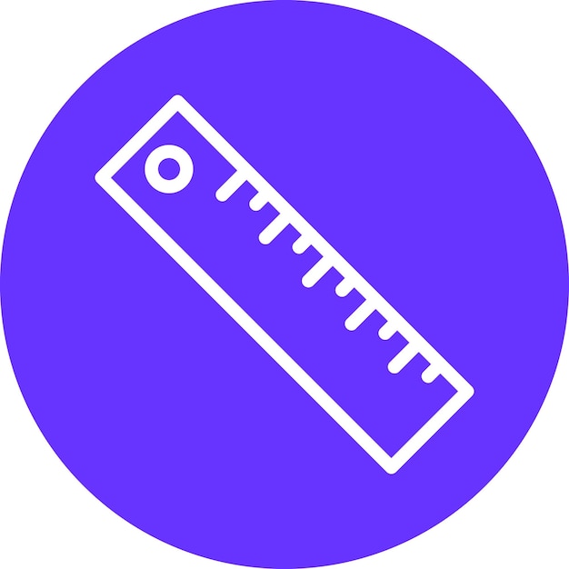 Estilo del icono de la regla de diseño vectorial