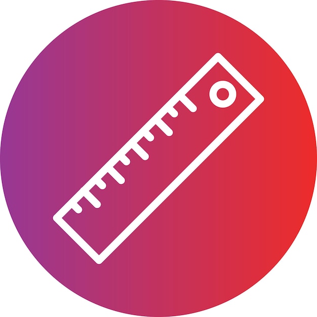 Estilo del icono de la regla de diseño vectorial