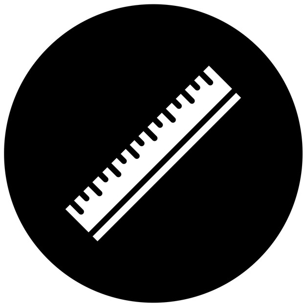 Estilo del icono de la regla de diseño vectorial