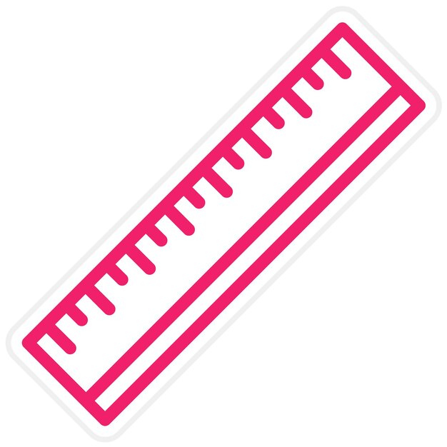Estilo del icono de la regla de diseño vectorial