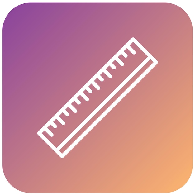 Estilo del icono de la regla de diseño vectorial