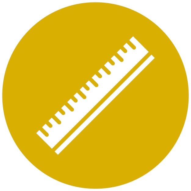 Estilo del icono de la regla de diseño vectorial