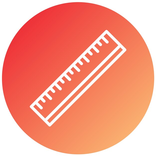 Estilo del icono de la regla de diseño vectorial
