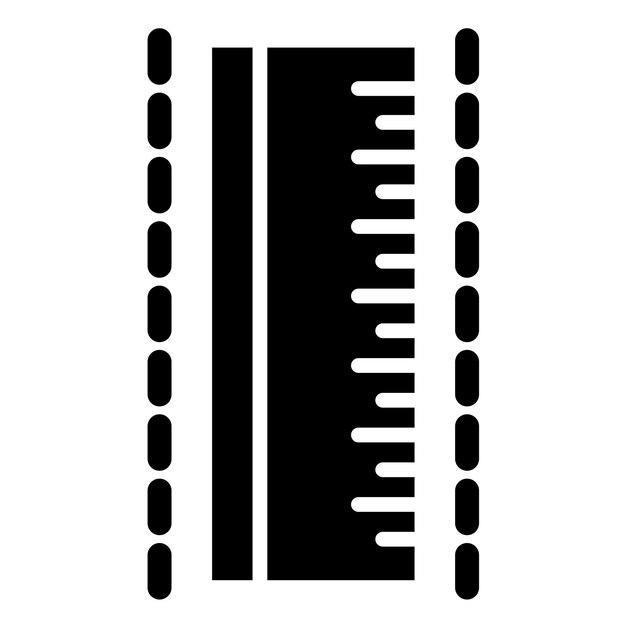 Estilo del icono de la regla de diseño vectorial