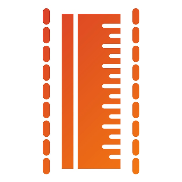 Estilo del icono de la regla de diseño vectorial