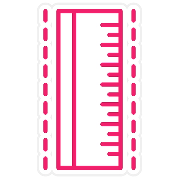 Estilo del icono de la regla de diseño vectorial