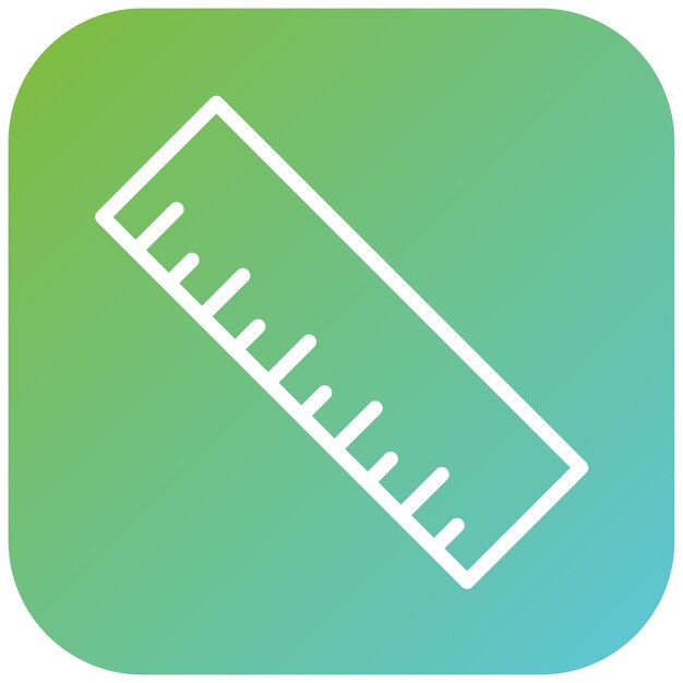 Estilo del icono de la regla de diseño vectorial