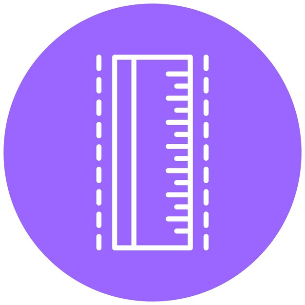 Estilo del icono de la regla de diseño vectorial
