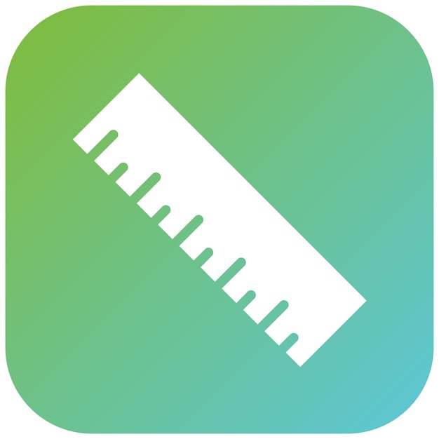 Estilo del icono de la regla de diseño vectorial
