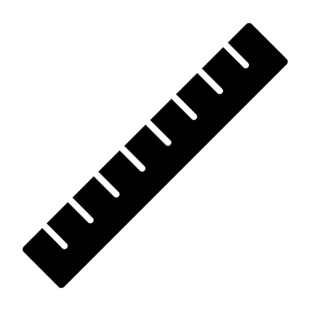 Estilo del icono de la regla de diseño vectorial