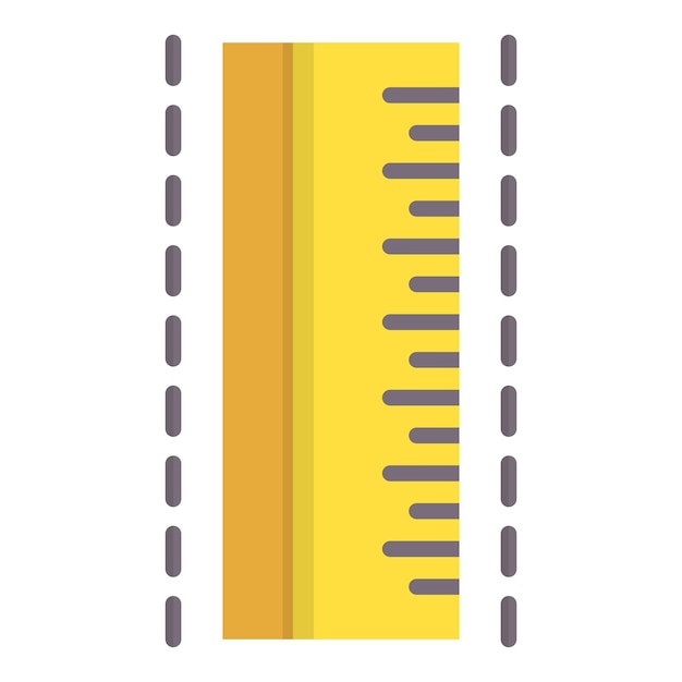 Estilo del icono de la regla de diseño vectorial