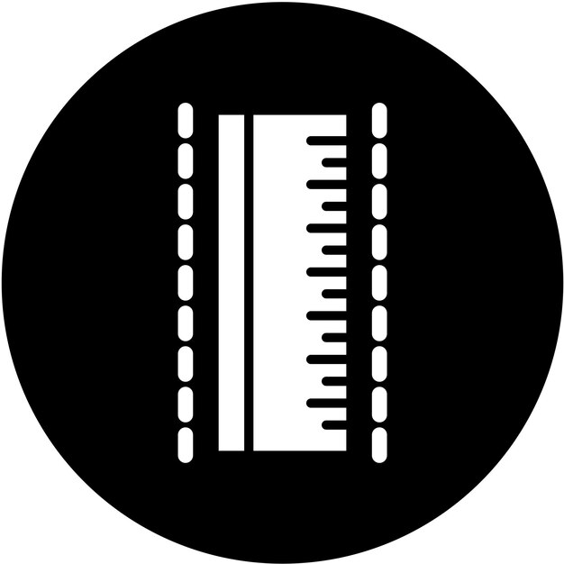 Estilo del icono de la regla de diseño vectorial