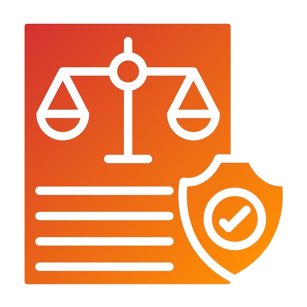 Estilo del icono de regulación de seguridad del diseño vectorial