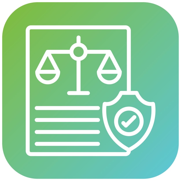 Estilo del icono de regulación de seguridad del diseño vectorial