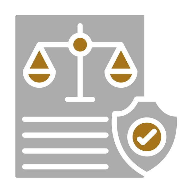Estilo del icono de regulación de seguridad del diseño vectorial