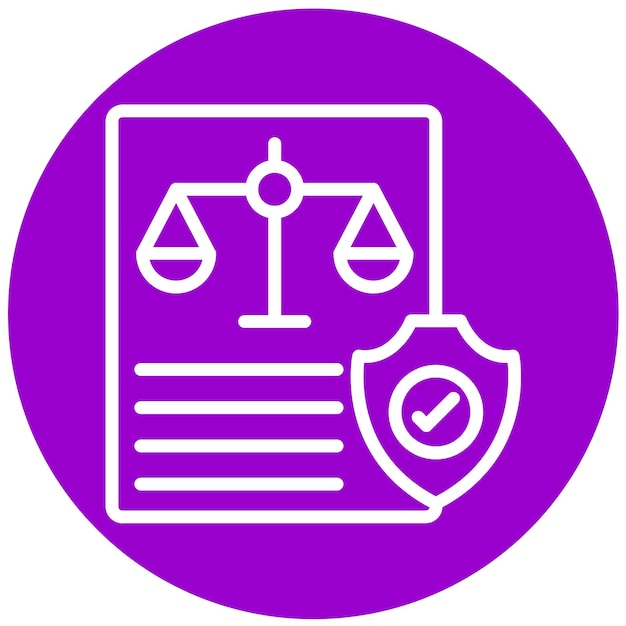 Estilo del icono de regulación de seguridad del diseño vectorial