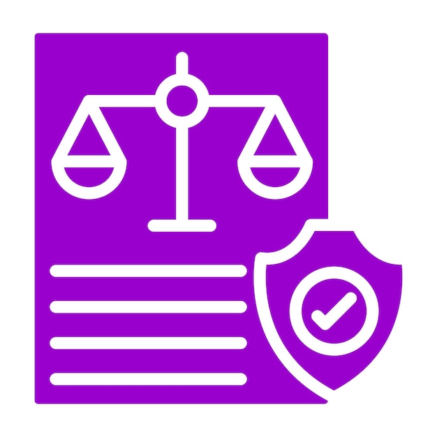 Estilo del icono de regulación de seguridad del diseño vectorial