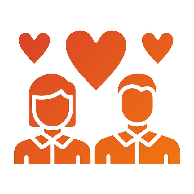Estilo del icono de la relación de diseño vectorial