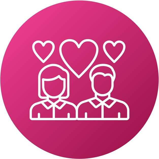 Estilo del icono de la relación de diseño vectorial