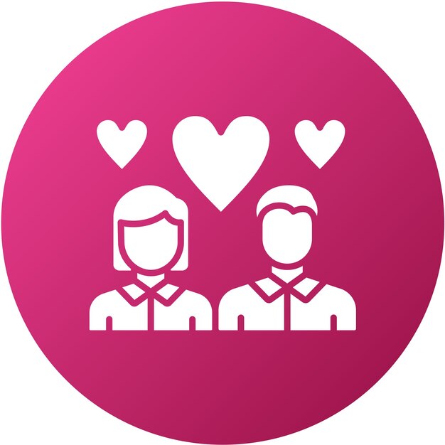 Estilo del icono de la relación de diseño vectorial