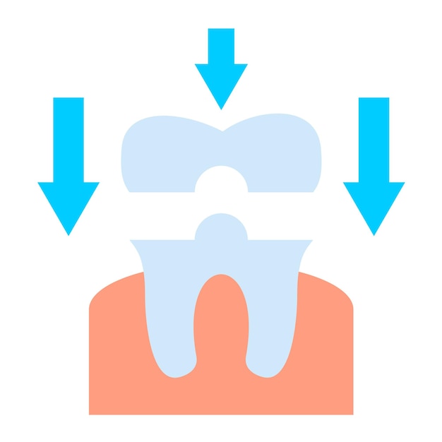 Vector estilo del icono de rellenado dental